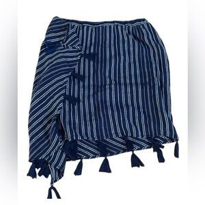 Aerie miniwrap  striped skirt with tassels Size M 
Boho Free style Hippie Beachy